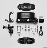 Wilwood - Wilwood HV Tandem M/C Kit w L/H Bracket & Prop Valve - 1in Bore Black - 261-13269-BK - Image 2