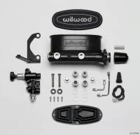 Wilwood - Wilwood HV Tandem M/C Kit w L/H Bracket & Prop Valve - 1 1/8in Bore Black - 261-13270-BK - Image 2