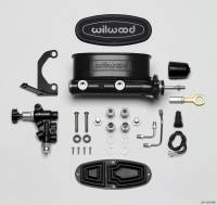 Wilwood - Wilwood HV Tandem M/C Kit w L/H Bracket & Prop Valve - 7/8in Bore Black-W/Push. - Early Mustang - 261-13272-BK - Image 2