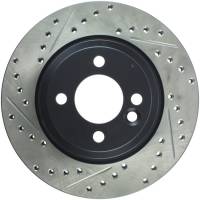StopTech 02-07 Mini Cooper/Cooper S Slotted & Drilled Right Front Rotor - 127.34067R
