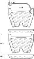 StopTech 14-18 Audi R8 w/ Iron Brakes Street Select Front Brake Pads - 305.10290