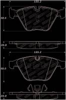 StopTech Street Select Brake Pads - Front 07-13 BMW 328i - 305.12600