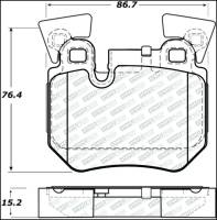 Stoptech - StopTech 08-13 BMW 1-Series Street Select Rear Brake Pads - 305.13720 - Image 1