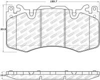 StopTech 12-17 Land Rover Range Rover Street Select Front Brake Pads - 305.14260