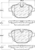 StopTech 11-17 BMW X3 Street Performance Rear Brake Pads - 305.14730