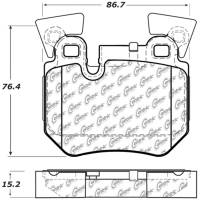 Stoptech - StopTech Street Touring 08-09 BMW 128i/135i Coupe Rear Brake Pads - 308.13720 - Image 1
