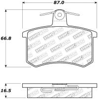 Stoptech - StopTech Performance 96-2/97 Audi A4 / 96-01 A4 Quattro / 95-98 A6 Rear Brake Pads - 309.02280 - Image 2