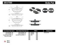 Stoptech - StopTech Performance Brake Pads - 309.07680 - Image 1