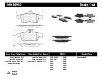 StopTech Performance 07-09 Mazdaspeed3 / 06-07 Mazdaspeed6 / 06-07 Mazda3 Rear Brake Pads - 309.10950