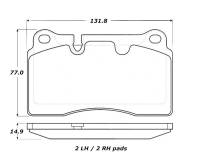 Stoptech - StopTech Performance 14-17 Volkswagen Touareg Front Brake Pads - 309.11650 - Image 1