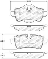 Stoptech - StopTech Performance 07-09 Mini Cooper/Cooper S Rear Brake Pads - 309.13090 - Image 2
