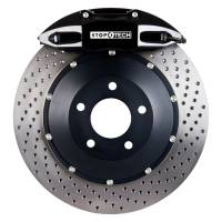 StopTech 06-12 VW GTI Front BBK w/Black ST-41 Calipers 328x25mm Drilled Rotors - 82.893.5N00.52
