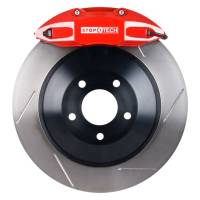 StopTech 06-12 VW GTI Front BBK w/Red ST-41 Calipers 328x25mm Slotted Rotors - 82.893.5N00.71