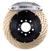 StopTech 06-10 VW Golf/Jetta Front BBK ST-40 Caliper Silver / 2pc Zinc Drilled 328x28mm Rotor - 83.893.4300.64