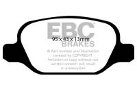 EBC - EBC 10-11 Fiat 500 1.4 (Bosch Calipers) Greenstuff Rear Brake Pads - DP21338 - Image 2