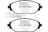 EBC 12+ Volkswagen CC 3.6 Greenstuff Front Brake Pads - DP22127