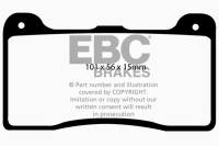 EBC - EBC Brakes Wilwood Dynalite Narrow Redstuff Ceramic Brake Pads - DP3039C - Image 1