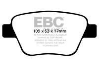 EBC 10-13 Audi A3 2.0 Turbo (Bosch rear caliper) Redstuff Rear Brake Pads - DP32075C
