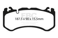 EBC - EBC 12+ Maserati Quattroporte 3.8 Twin Turbo Yellowstuff Front Brake Pads - DP41939R - Image 3