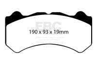 EBC - EBC 08-11 Nissan GT-R (R35) 3.8 Twin Turbo (Cast Iron Rotors) Yellowstuff Front Brake Pads - DP41983R - Image 3