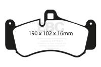 EBC - EBC 01-03 Porsche 911 (996) (Cast Iron Rotor only) 3.6 Twin Turbo GT2 Yellowstuff Front Brake Pads - DP41516R - Image 4