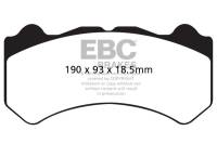 EBC - EBC 08-11 Nissan GT-R (R35) 3.8 Twin Turbo (Cast Iron Rotors) Yellowstuff Front Brake Pads - DP41983R - Image 2