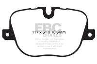 EBC - EBC 10-12 Land Rover Range Rover 5.0 Supercharged Yellowstuff Rear Brake Pads - DP42068R - Image 2
