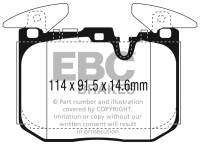 EBC - EBC 2014+ BMW I8 1.5L Turbo/Electric Yellowstuff Front Brake Pads - DP42303R - Image 2