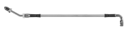 Goodridge - Goodridge 64in Universal Clutch Line w/SS Fittings & Clear Hose - 90Deg Banjo w/M10 Fitting - HD3090-1CC-CL64 - Image 1