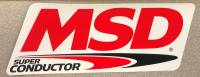 MSD SUPER CONDUCTOR Logo Decal Red, Black & White. 9.25" wide x 3.375" high. - 9294