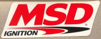 MSD Logo Decal, Red, Black & White. 9.25" wide x 3.375" high. - 9310