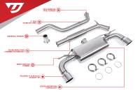 Unitronic Cat-Back for MK7 & MK7.5 GTI- Chrome Tips