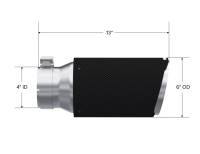 MBRP - MBRP Universal Carbon Fiber Tip 6in OD/4in Inlet/12in L - Angle Cut Tip - Image 2