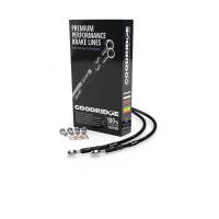 Goodridge - Goodridge 14-17 Harley-Davidson FXDB/FXDBP (Mini Ape w/ABS) Black Front Brake Line w/Clear Fitting - HD0073-2FB-CL - Image 2