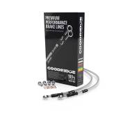 Goodridge - Goodridge 14-17 Harley-Davidson FXDB/FXDBP (Mini Ape w/ABS) Clear Front Brake Line w/Clear Fitting - HD0073-2FC-CL - Image 1