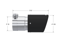 MBRP - MBRP Universal Carbon Fiber Tip 4in OD/3in Inlet/7.7in L - T5122CF - Image 3