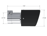 MBRP - MBRP Universal Carbon Fiber Tip 4in OD / 2.5in Inlet / 7.7in L - T5123CF - Image 3