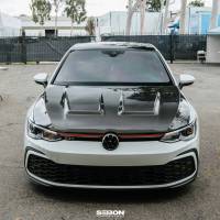 Seibon - Seibon 2022-2023 Volkswagen Golf GTI/R DV-Style Carbon Fiber Hood - HD22VWG8-DV - Image 9
