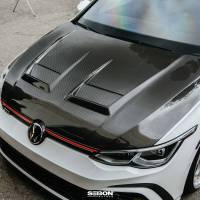 Seibon - Seibon 2022-2023 Volkswagen Golf GTI/R DV-Style Carbon Fiber Hood - HD22VWG8-DV - Image 10