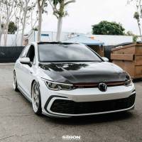Seibon - Seibon 22-23 Volkswagen Golf GTI/R  TM-Style Carbon Fiber Hood - HD22VWG8-TM - Image 7