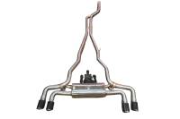 Valvetronic Designs BMW G30, 530i 2.0L Catback, T304 Stainless Steel, Carbon Fiber 4.0" Outlet Tips BMW.G30.530i.VSES.BR.RC