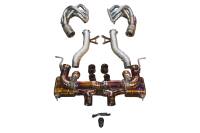 Valvetronic Designs Ferrari 458 Italia 4.5L Full Exhaust System With Free Flow Headers, Grade 5 Titanium, OEM Style Tips FER.458.VSES.FFH.TI