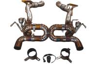 Valvetronic Designs Ferrari F8 Tributo,Spider Full Exhaust System, Grade 5 Titanium, Titanium Bespoke OEM Style Valvetronic Tips FER.F8.VSES.FF.TI