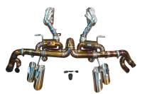 Valvetronic Designs Lamborghini LP-580, LP-610 Huracan 5.2L Full Valved Exhaust System With Free Flow Headers , Grade 5 TItanium, Reuses OEM Tips LAM.HUR.VSES.FFH.1.TI