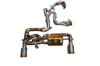Valvetronic Designs Lotus Emira 2.0,3.5L, Full Exhaust System With Free Flow Headers, Grade 5 Titanium, Titanium 3.5" Outlet Tips LOT.EMIR.VSES.FFH.TI