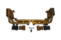 Valvetronic Designs Porsche 991 Carrera,Targa  S,GTS,4,4S,4GTS 3.4,3.8L, Catback, T304 Stainless Steel Finished in Anodized Gold, 4.0" Outlet Tips POR.991.CAR.VSES.AG