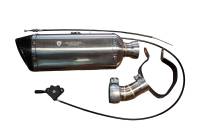 Valvetronic Designs Universal Bike Valved Angled Muffler Kit 1.75" VTD.BIKE.SB.UVM.ANG.44MM