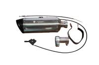 Valvetronic Designs Universal Bike Valved Straight Muffler Kit 2.0" VTD.BIKE.SB.UVM.STR.50MM