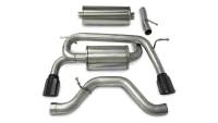CORSA Performance - CORSA Performance 14212BLK Corsa 2006-2008 Hummer H3 3in Cat-Back Dual Rear w Single 4in Black Pro-Series Tips - Image 2