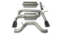 CORSA Performance - CORSA Performance 14212BLK Corsa 2006-2008 Hummer H3 3in Cat-Back Dual Rear w Single 4in Black Pro-Series Tips - Image 3